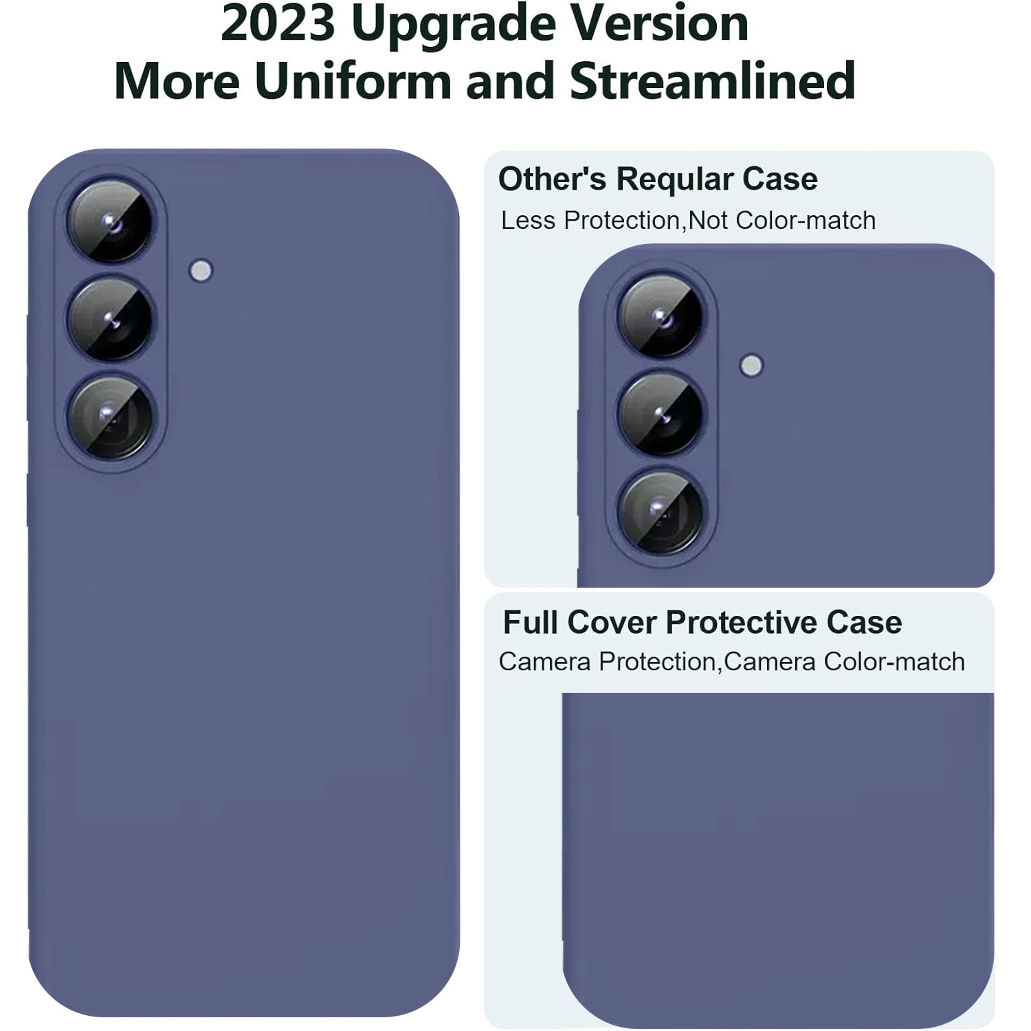 Samsung Galaxy S24 Soft Silicone Full Camera Protection&Anti-Scratch Microfiber