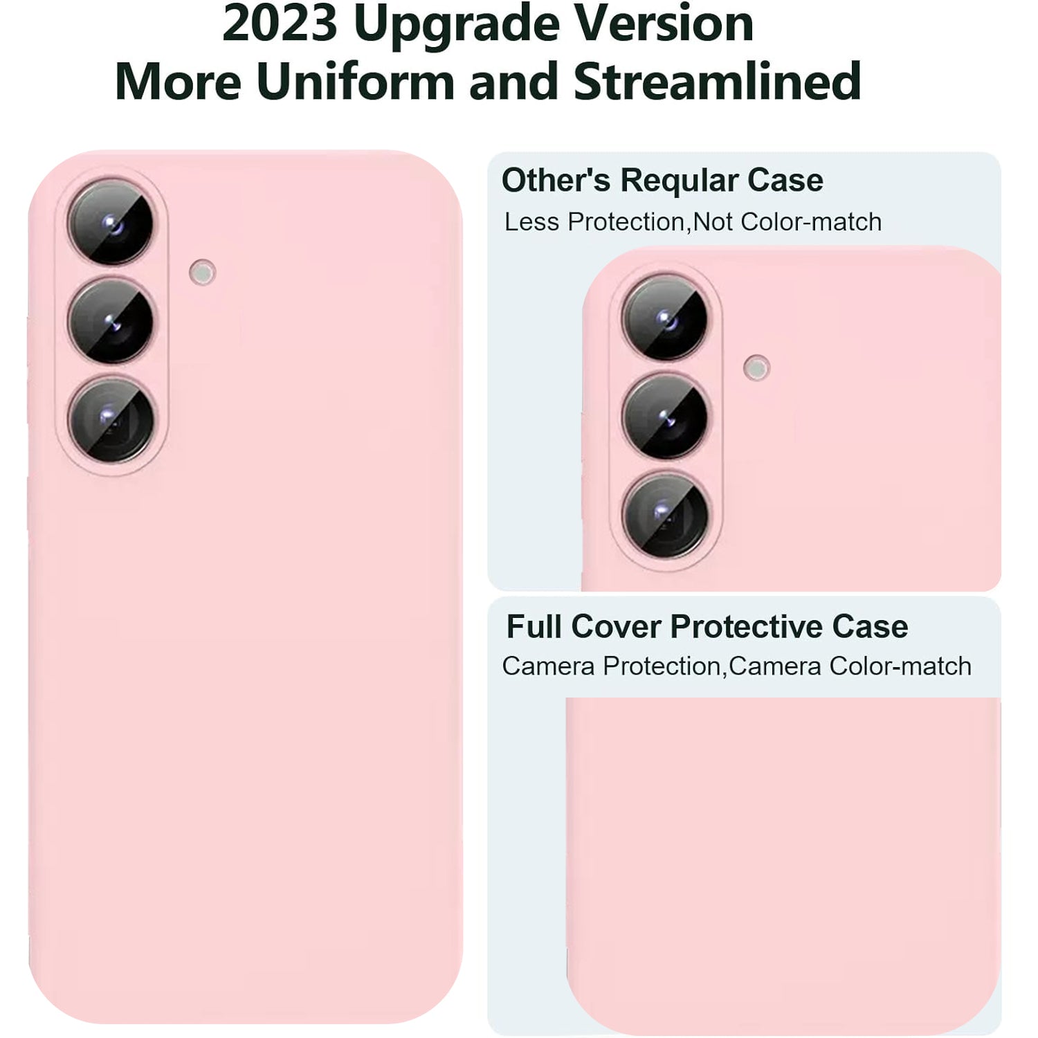 Samsung Galaxy S24 Plus Soft Silicone Full Camera Protection&Anti-Scratch Microfiber