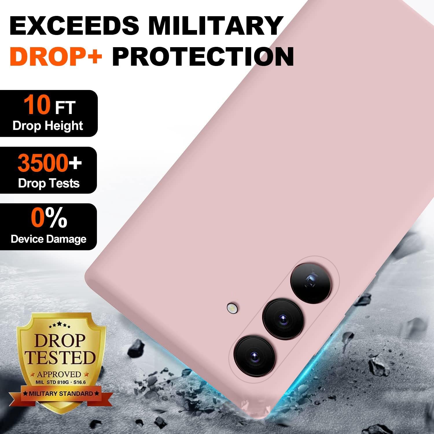 Samsung Galaxy S24 Soft Silicone Full Camera Protection&Anti-Scratch Microfiber