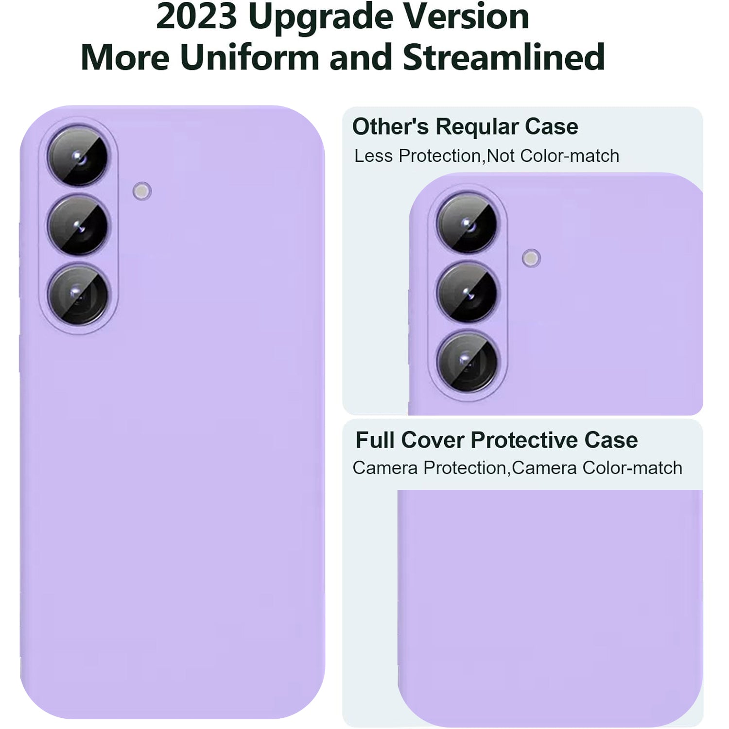 Samsung Galaxy S24 Soft Silicone Full Camera Protection&Anti-Scratch Microfiber
