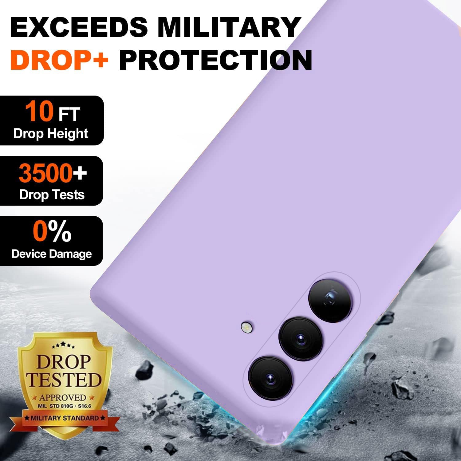Samsung Galaxy S24 Soft Silicone Full Camera Protection&Anti-Scratch Microfiber
