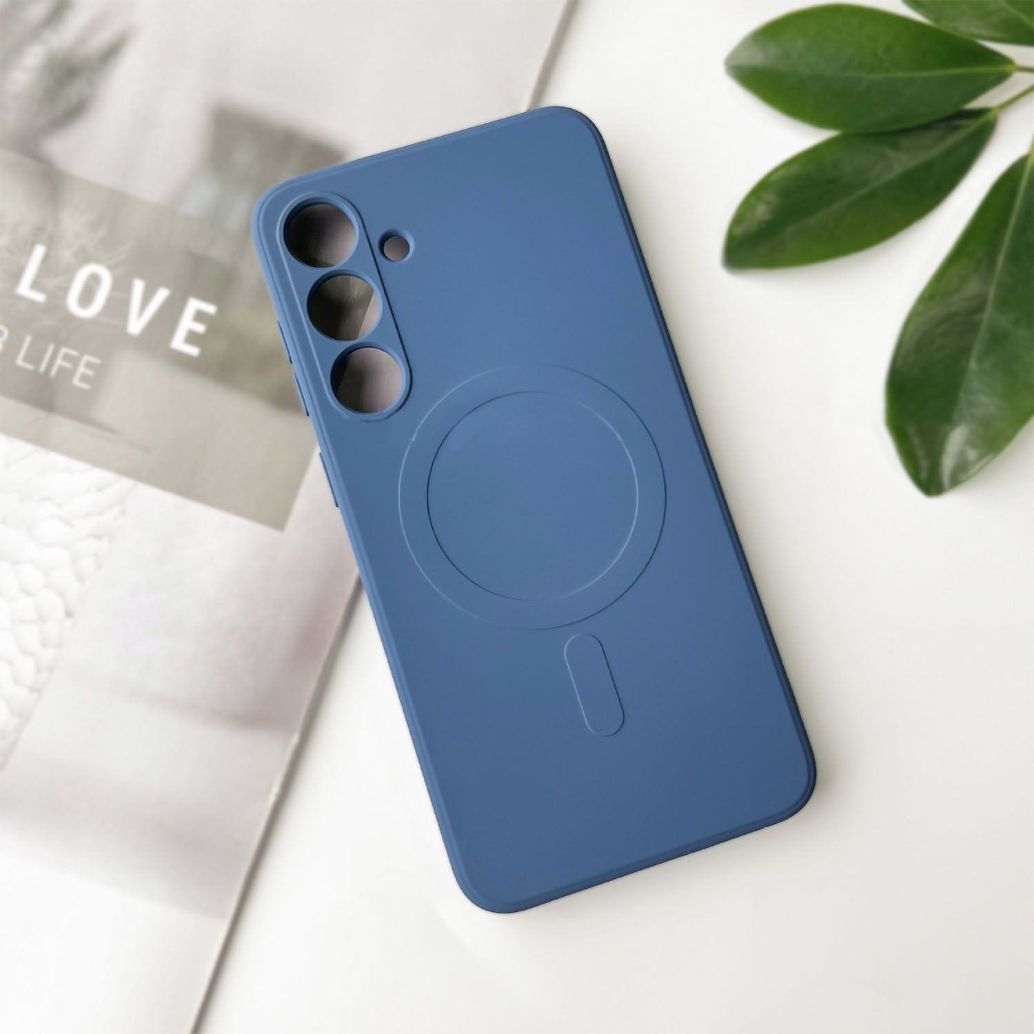 Samsung Galaxy S24 Plus Liquid Silicone Case Cover Magnetic Attraction Wireless Charging