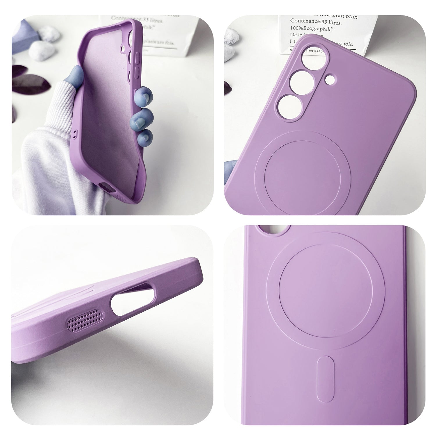 Samsung Galaxy S24 Plus Liquid Silicone Case Cover Magnetic Attraction Wireless Charging