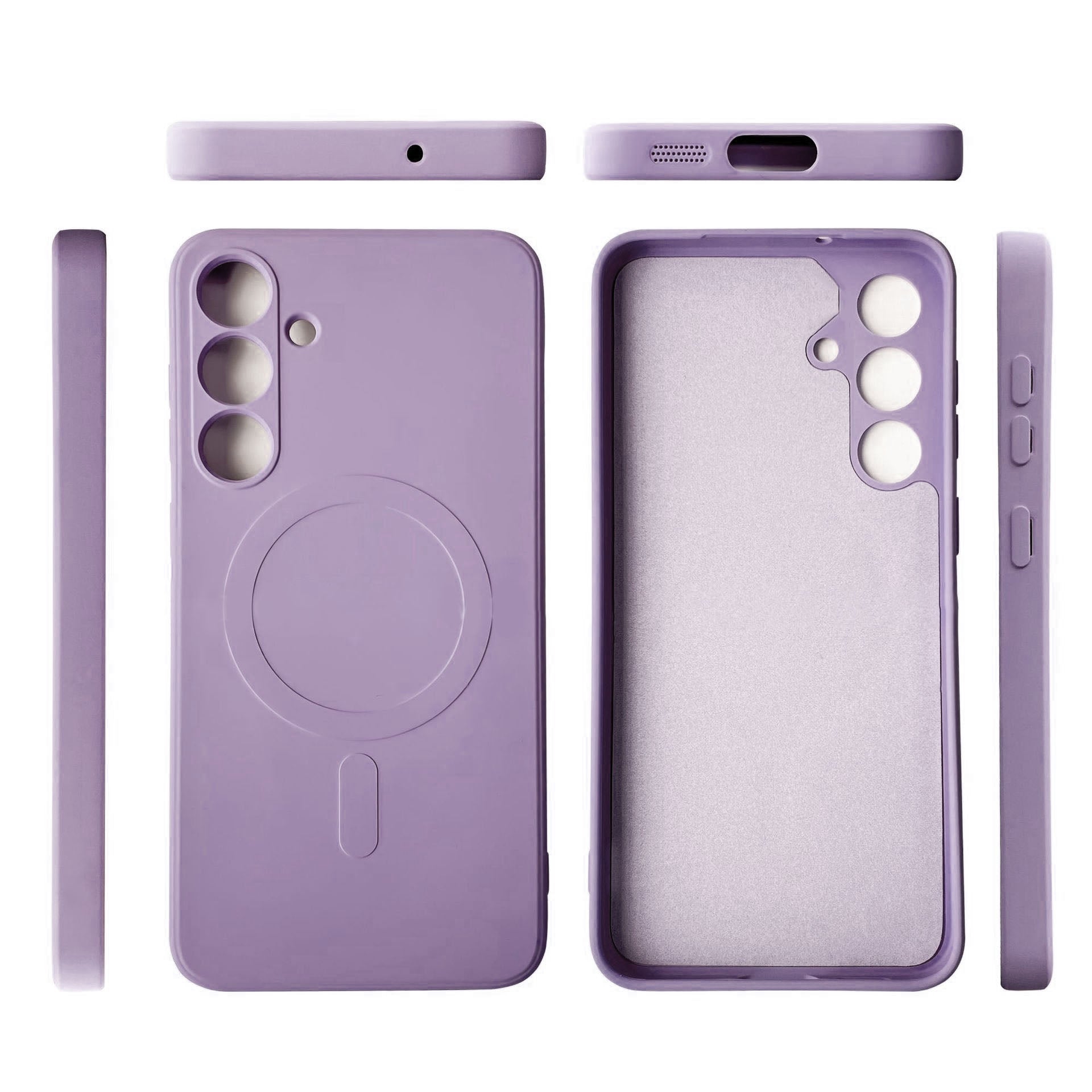 Samsung Galaxy S24 Plus Liquid Silicone Case Cover Magnetic Attraction Wireless Charging
