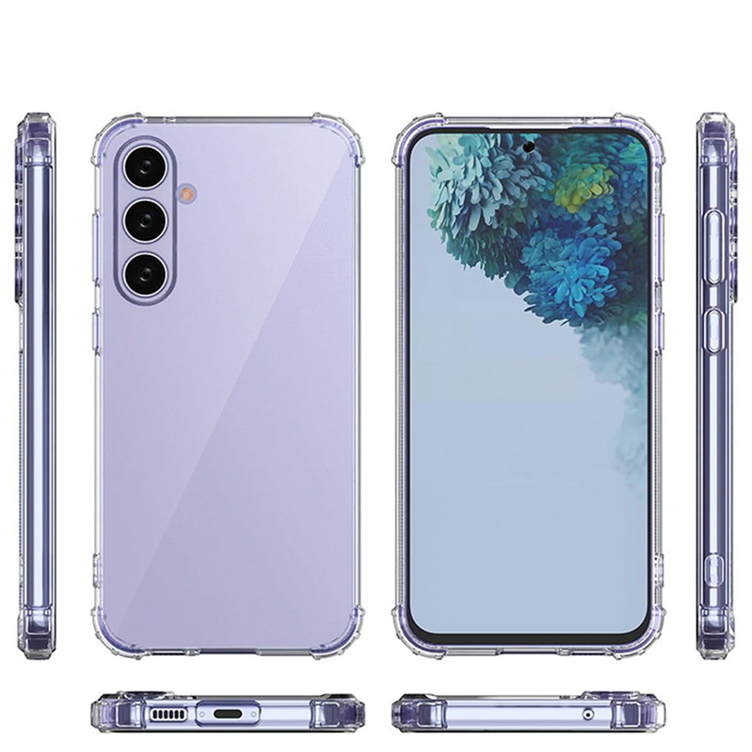 Samsung Galaxy S24 Transparent Clear Soft TPU Cover Case-Clear