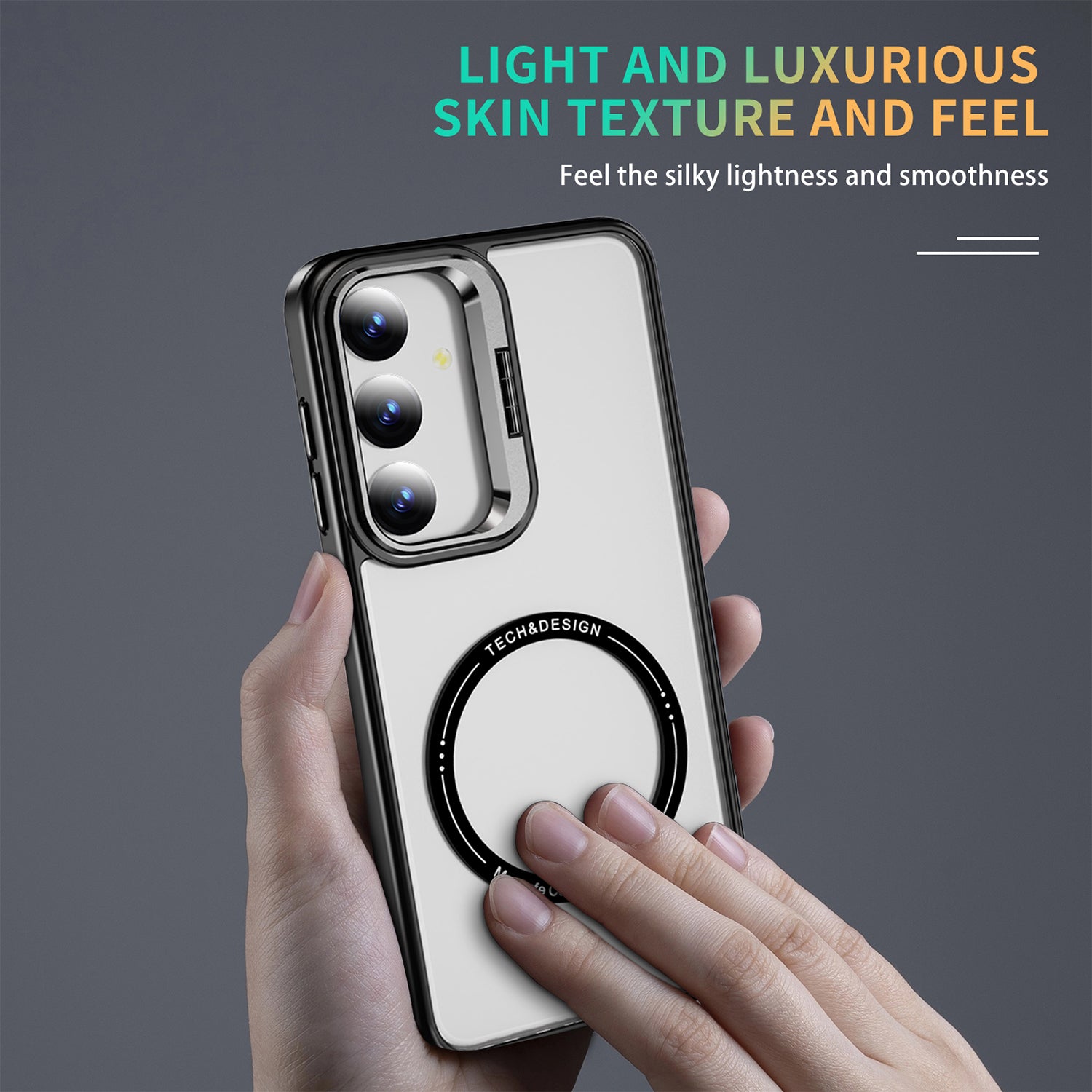 Samsung Galaxy S24 Rotating Metal Frame Magnetic Phone Case