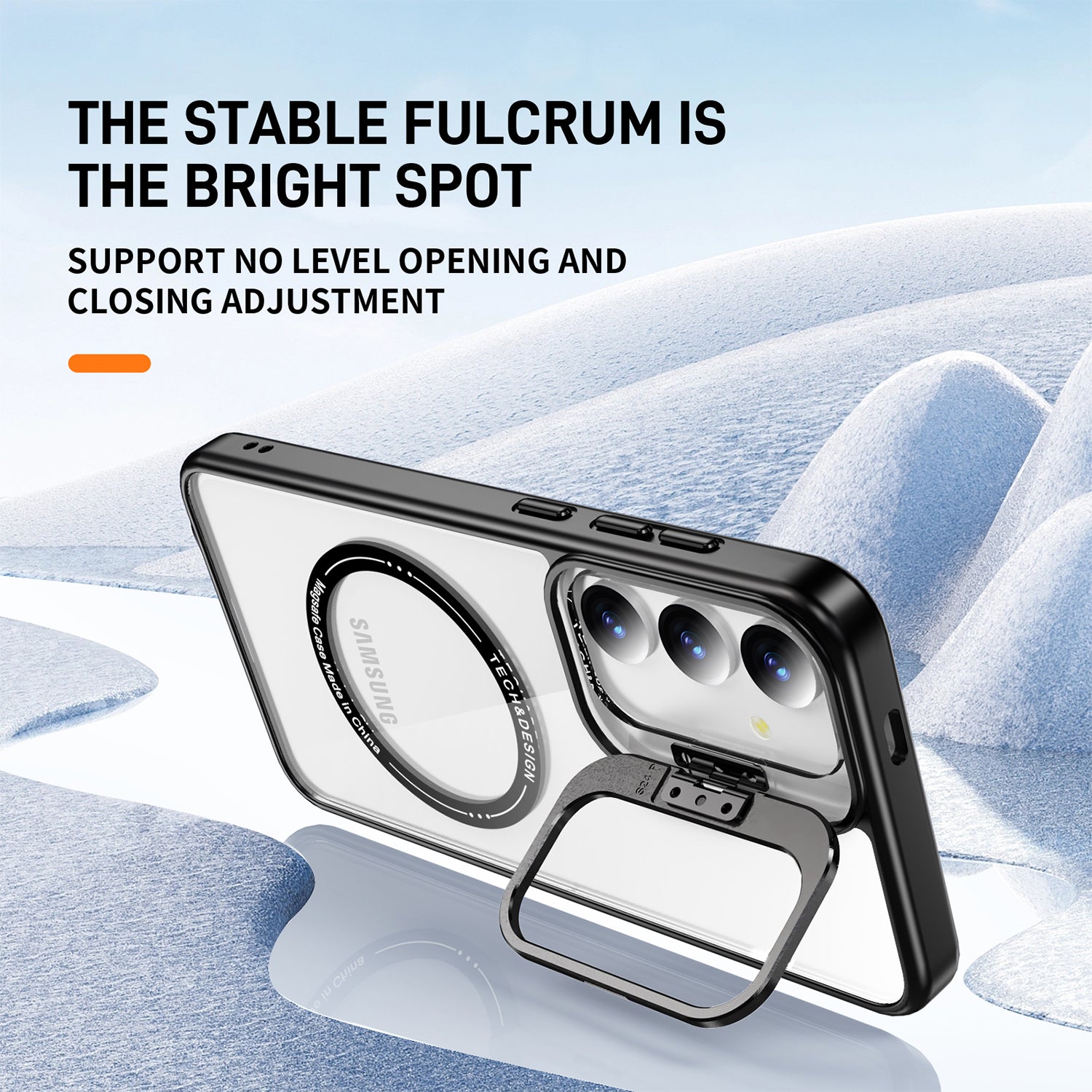 Samsung Galaxy S24 Rotating Metal Frame Magnetic Phone Case
