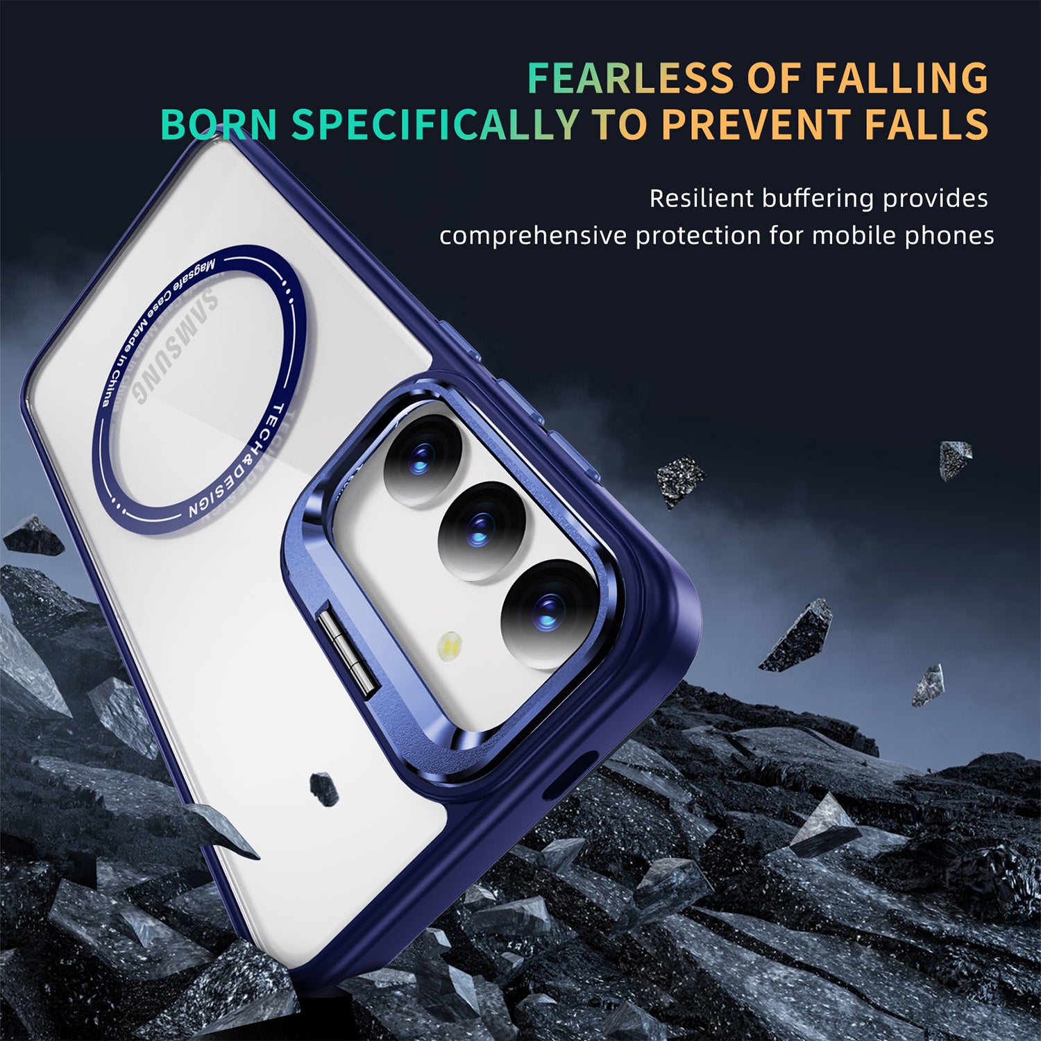 Samsung Galaxy S24 Rotating Metal Frame Magnetic Phone Case