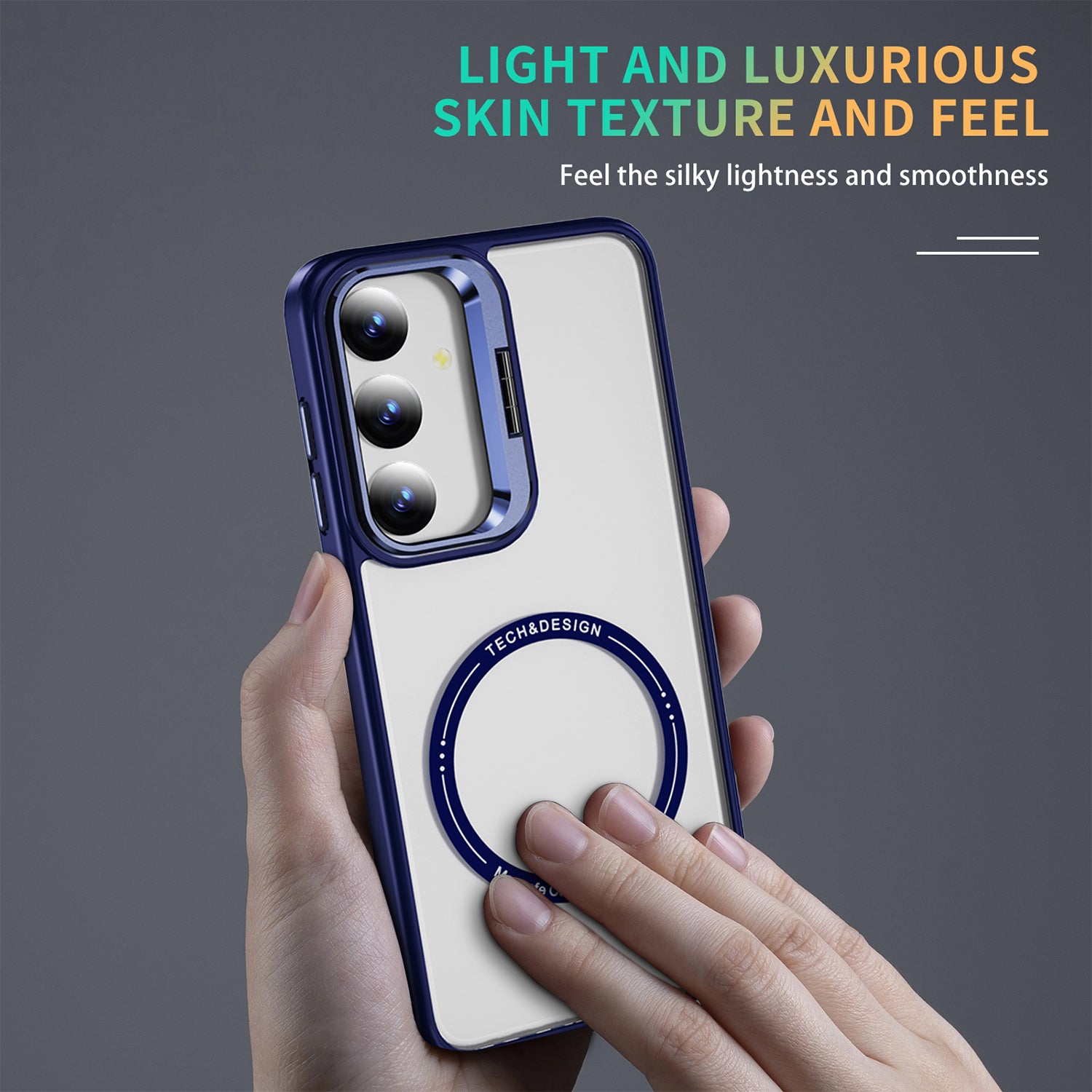 Samsung Galaxy S24 Rotating Metal Frame Magnetic Phone Case