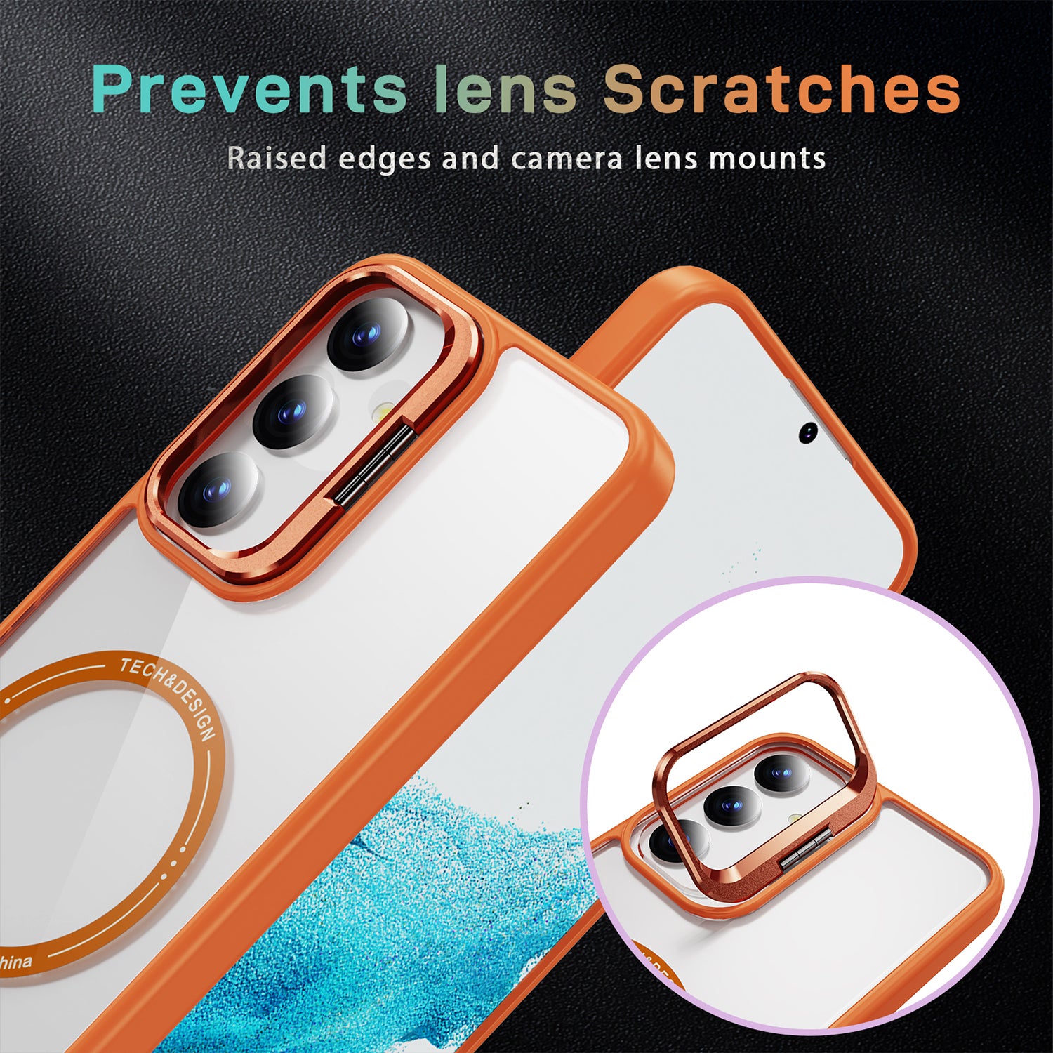Samsung Galaxy S24 Rotating Metal Frame Magnetic Phone Case