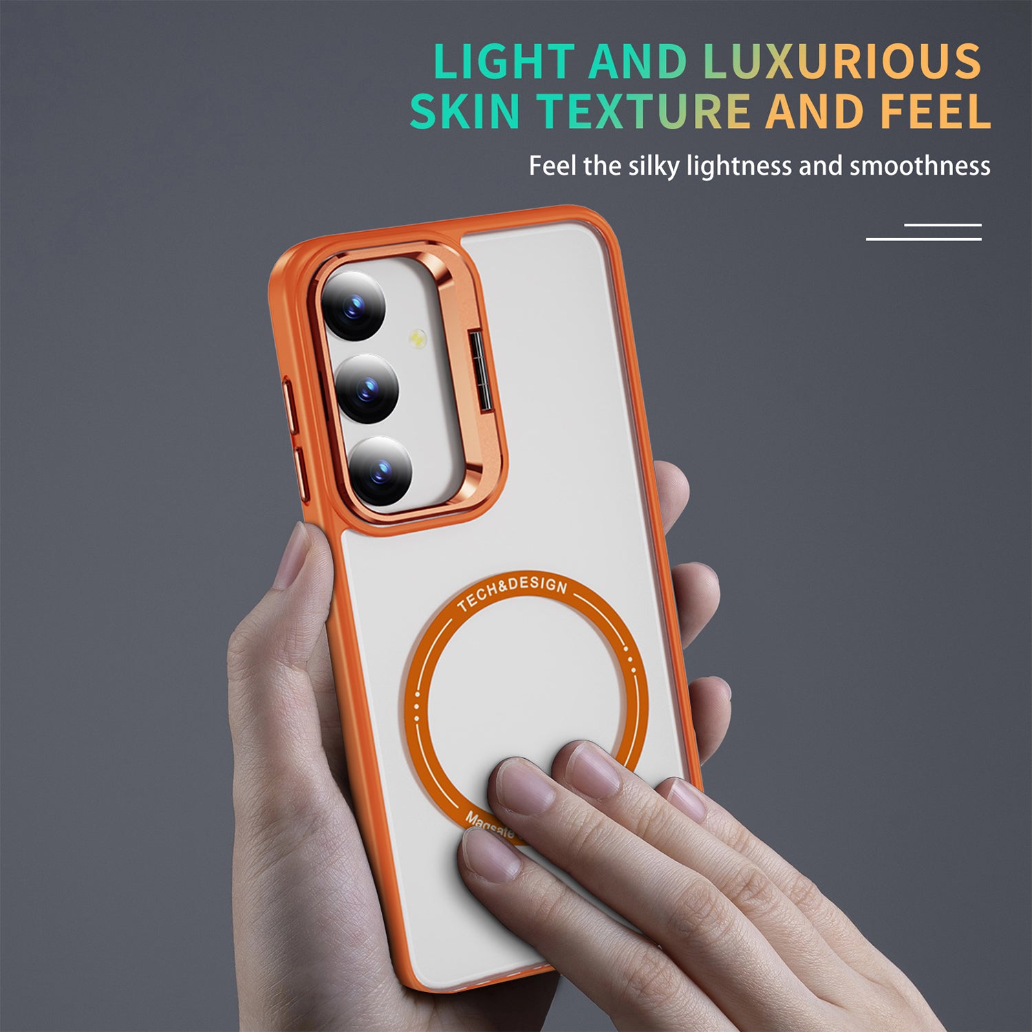Samsung Galaxy S24 Rotating Metal Frame Magnetic Phone Case
