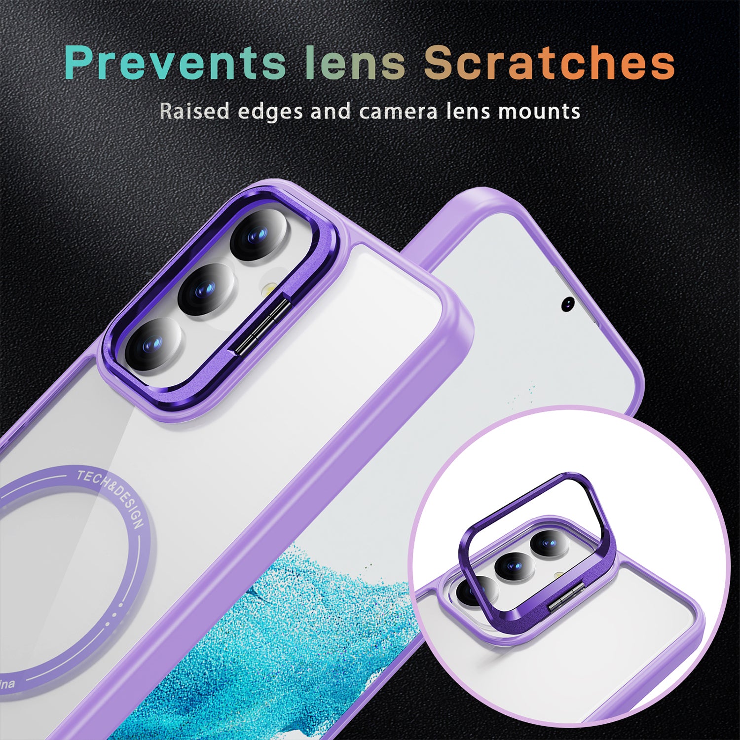 Samsung Galaxy S24 Rotating Metal Frame Magnetic Phone Case