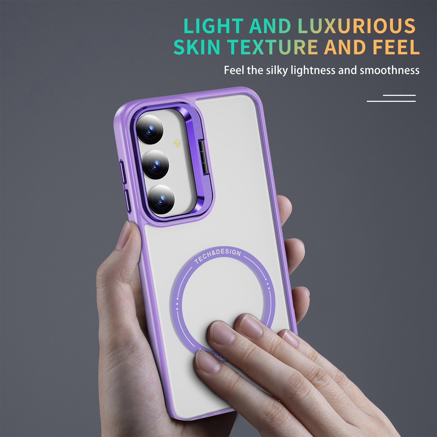 Samsung Galaxy S24 Rotating Metal Frame Magnetic Phone Case