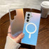 Samsung Galaxy S24 Magsafe Magnetic attraction Charging Clear Shockproof Colorful Shell Color Changing Protective Cove
