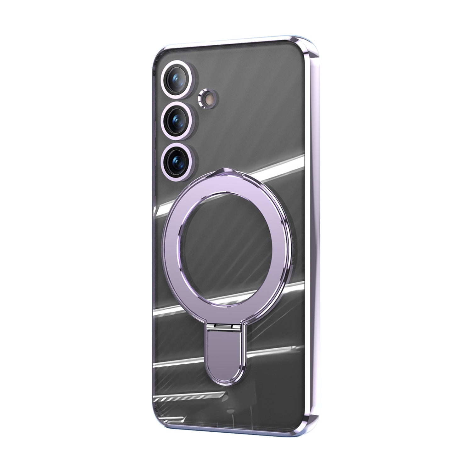 Samsung Galaxy S24 Plus Electroplating Bracket Magnetic Protective Cover mobile Phone Case