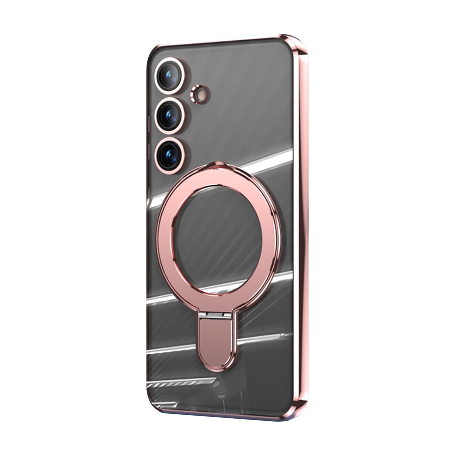 Samsung Galaxy S24 Plus Electroplating Bracket Magnetic Protective Cover mobile Phone Case