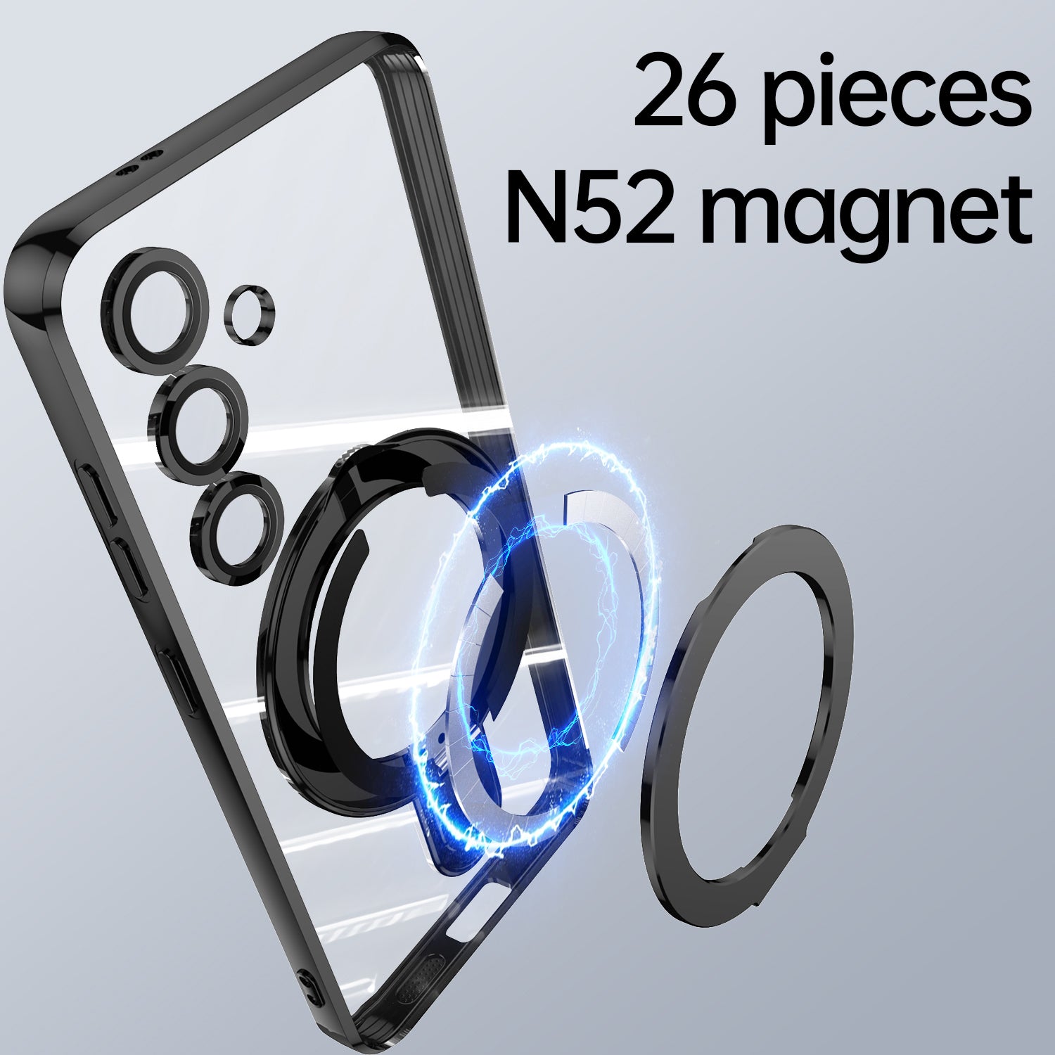 Samsung Galaxy S24 Electroplating Bracket Magnetic Protective Cover mobile Phone Case