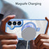 Samsung Galaxy S24 Transparent Magnetic Attraction Holder Mobile Phone Case