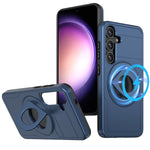 Samsung Galaxy S24 Plus Magnetic Scratch-Proof PC+TPU Phone Cover with Rotary Kickstand Case