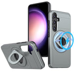 Samsung Galaxy S24 Plus Magnetic Scratch-Proof PC+TPU Phone Cover with Rotary Kickstand Case