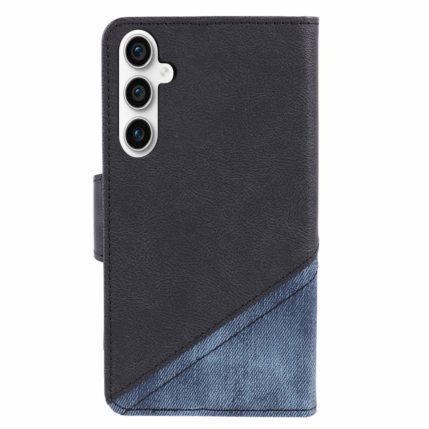 Samsung Galaxy S24 Plus Texture Splicing Card Slot TPU Leather Phone Case