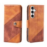 Samsung Galaxy S24 Texture Splicing Card Slot TPU Leather Phone Case