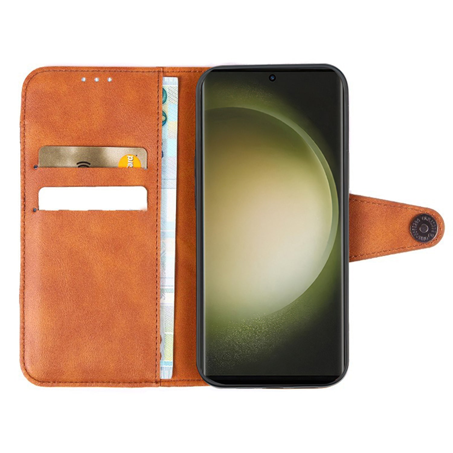 Samsung Galaxy S24 Texture Splicing Card Slot TPU Leather Phone Case