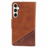Samsung Galaxy S24 Texture Splicing Card Slot TPU Leather Phone Case