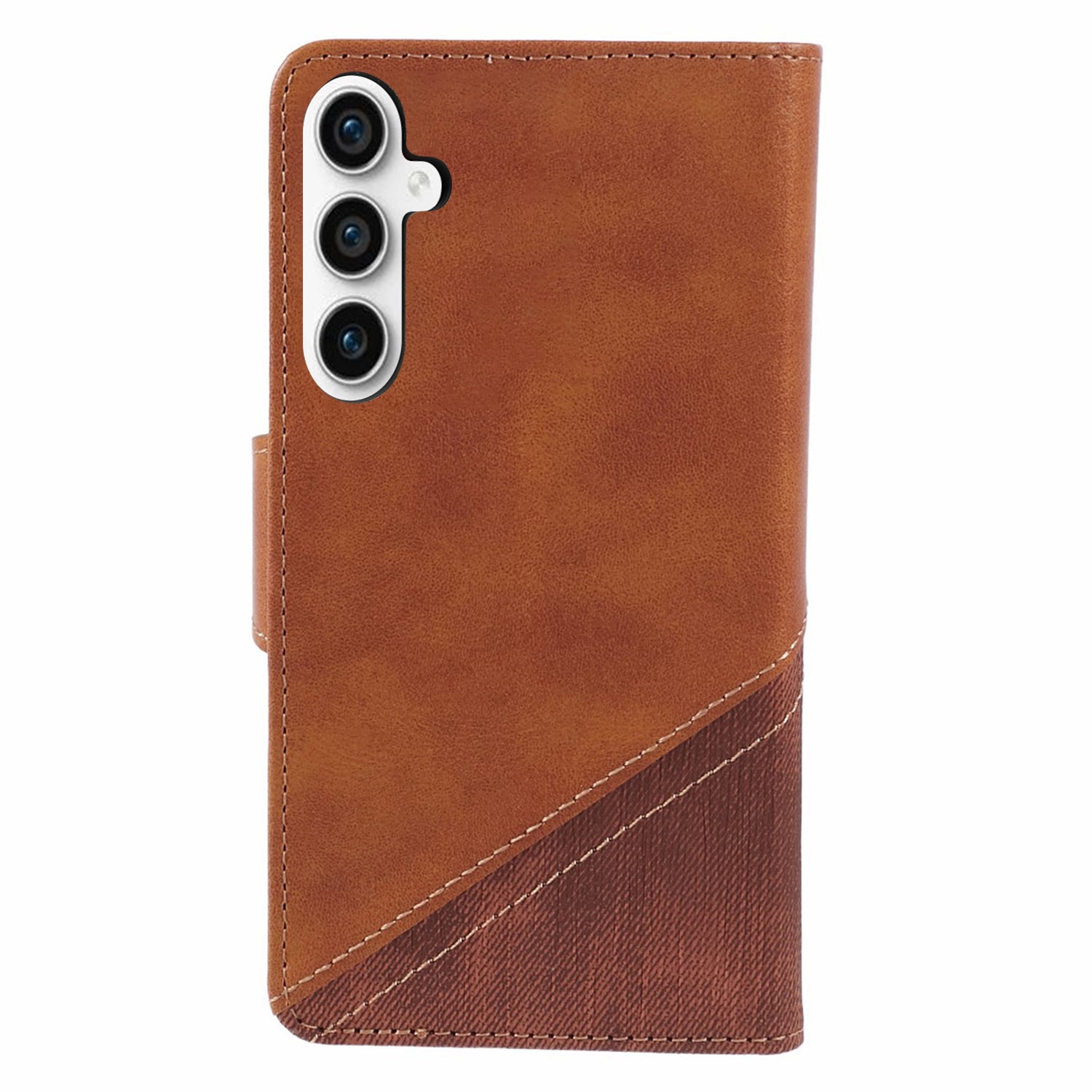 Samsung Galaxy S24 Plus Texture Splicing Card Slot TPU Leather Phone Case