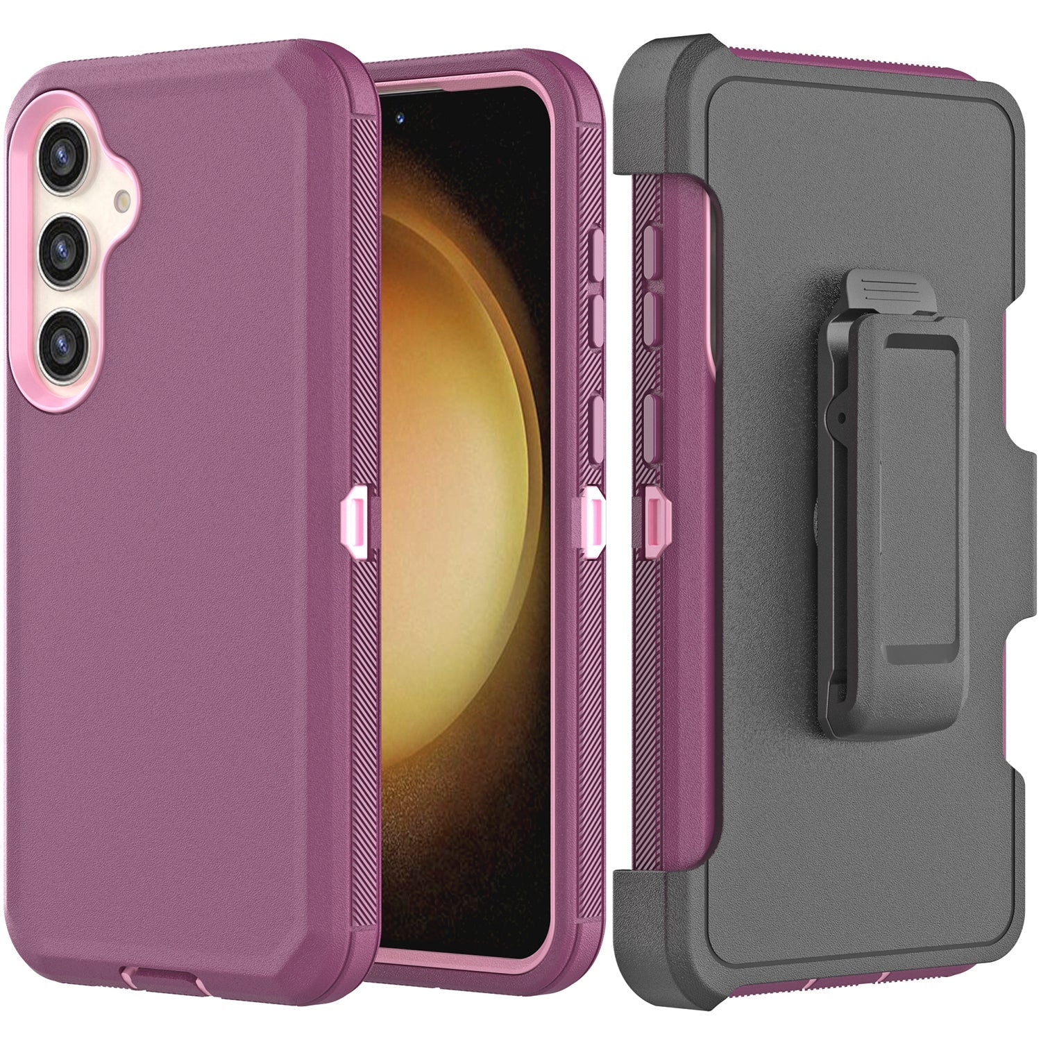 Samsung Galaxy S24 Plus With Kickstand Belt Clip Full Protection Heavy Duty Case
