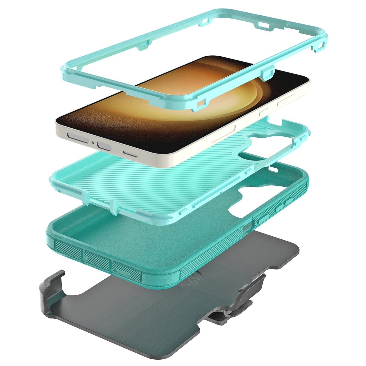 Samsung Galaxy S24 Plus With Kickstand Belt Clip Full Protection Heavy Duty Case