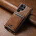 Samsung Galaxy S24 Ultra Magnetic PU Leather Wallet Card Slot Case Wireless Charging