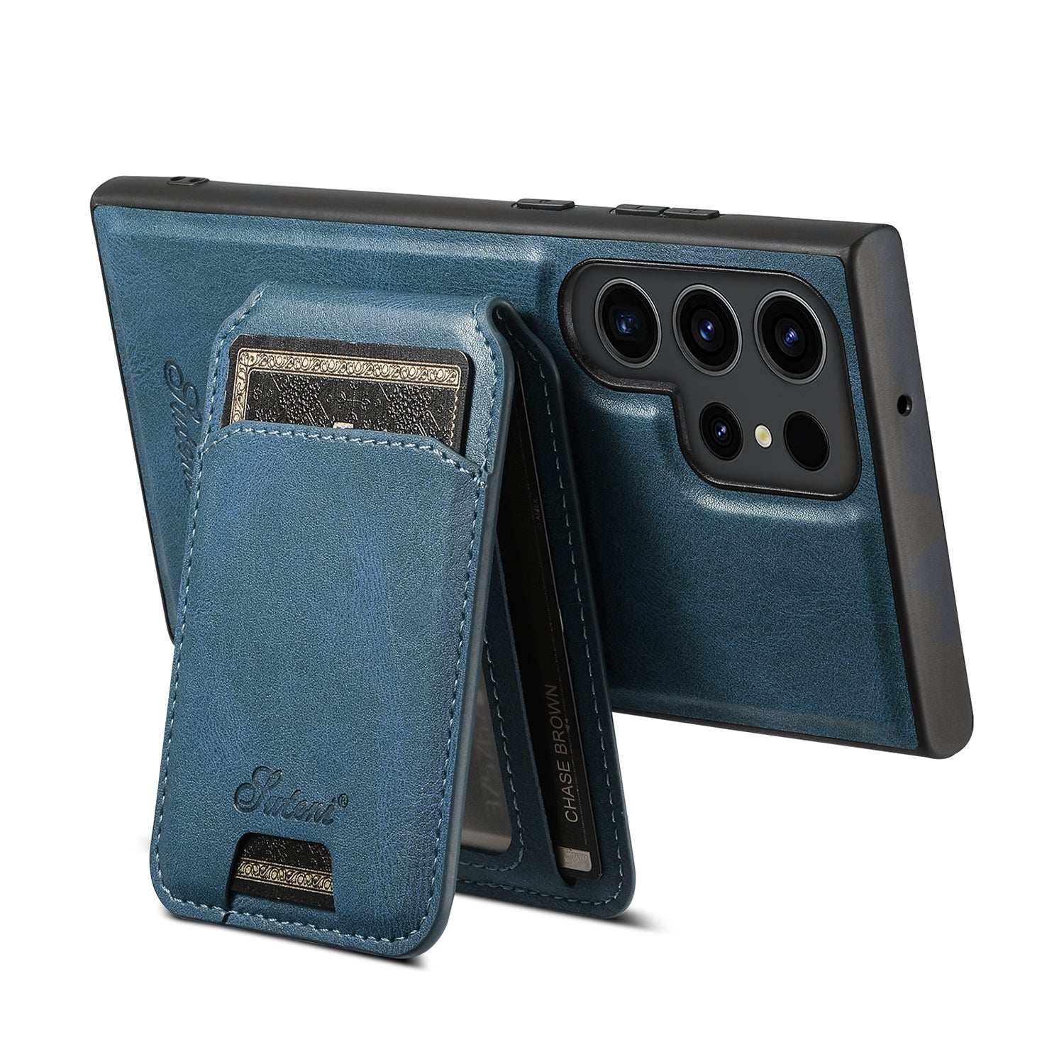 Samsung Galaxy S24 Ultra Magnetic PU Leather Wallet Card Slot Case Wireless Charging