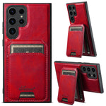Samsung Galaxy S24 Ultra Magnetic PU Leather Wallet Card Slot Case Wireless Charging