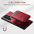 Samsung Galaxy S24 Ultra Magnetic PU Leather Wallet Card Slot Case Wireless Charging