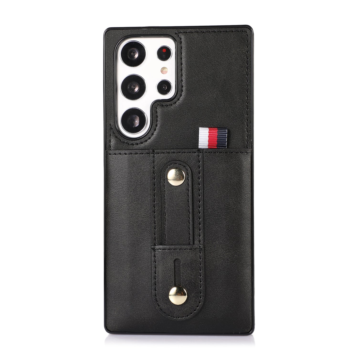 Samsung Galaxy S24 Ultra Shockproof，Anti-Fall Protective Case with Card Slots Ring Buckle Loop Strap Wallet Kickstand Cover