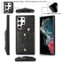 Samsung Galaxy S24 Ultra Shockproof，Anti-Fall Protective Case with Card Slots Ring Buckle Loop Strap Wallet Kickstand Cover