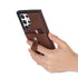 Samsung Galaxy S24 Ultra Shockproof，Anti-Fall Protective Case with Card Slots Ring Buckle Loop Strap Wallet Kickstand Cover