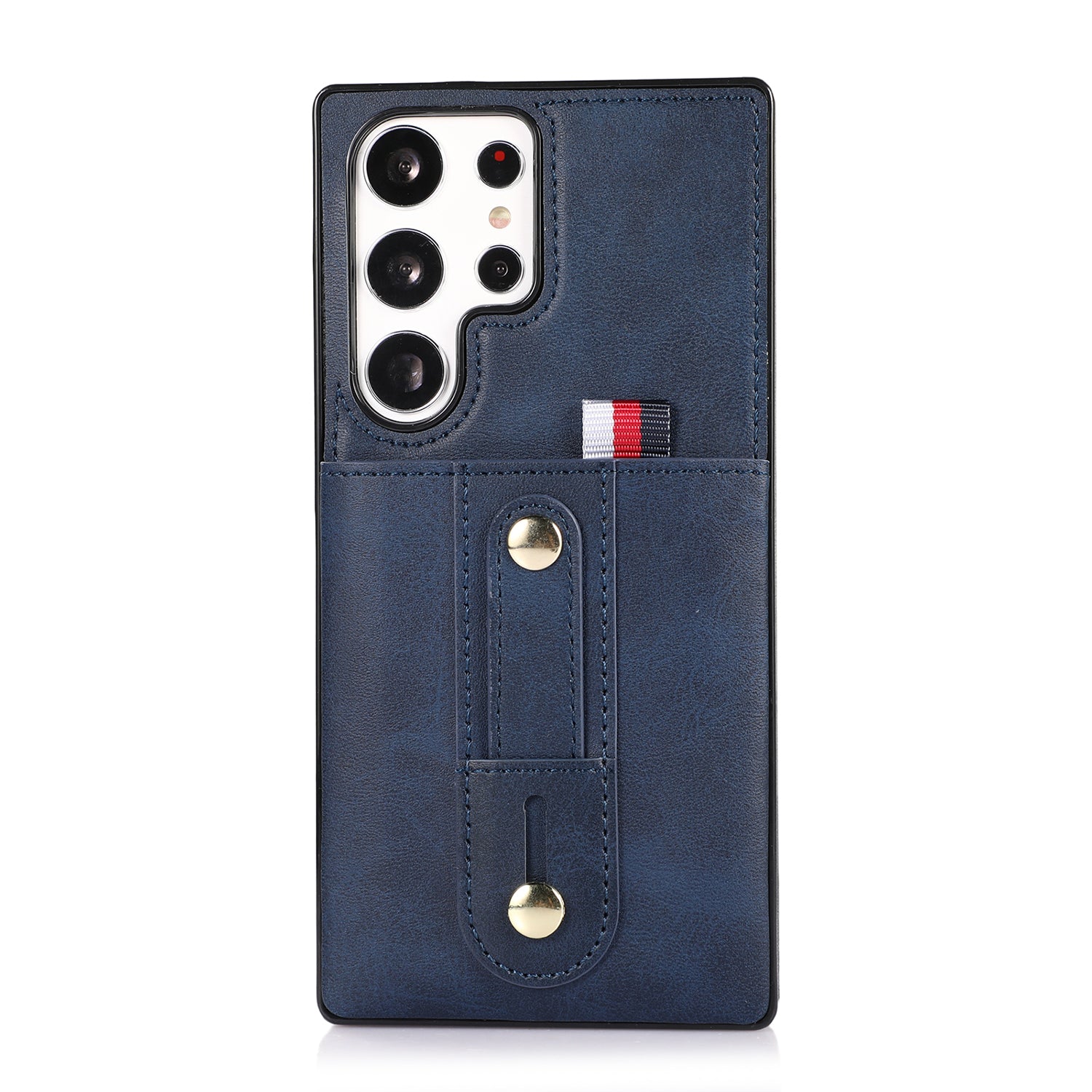 Samsung Galaxy S24 Ultra Shockproof，Anti-Fall Protective Case with Card Slots Ring Buckle Loop Strap Wallet Kickstand Cover