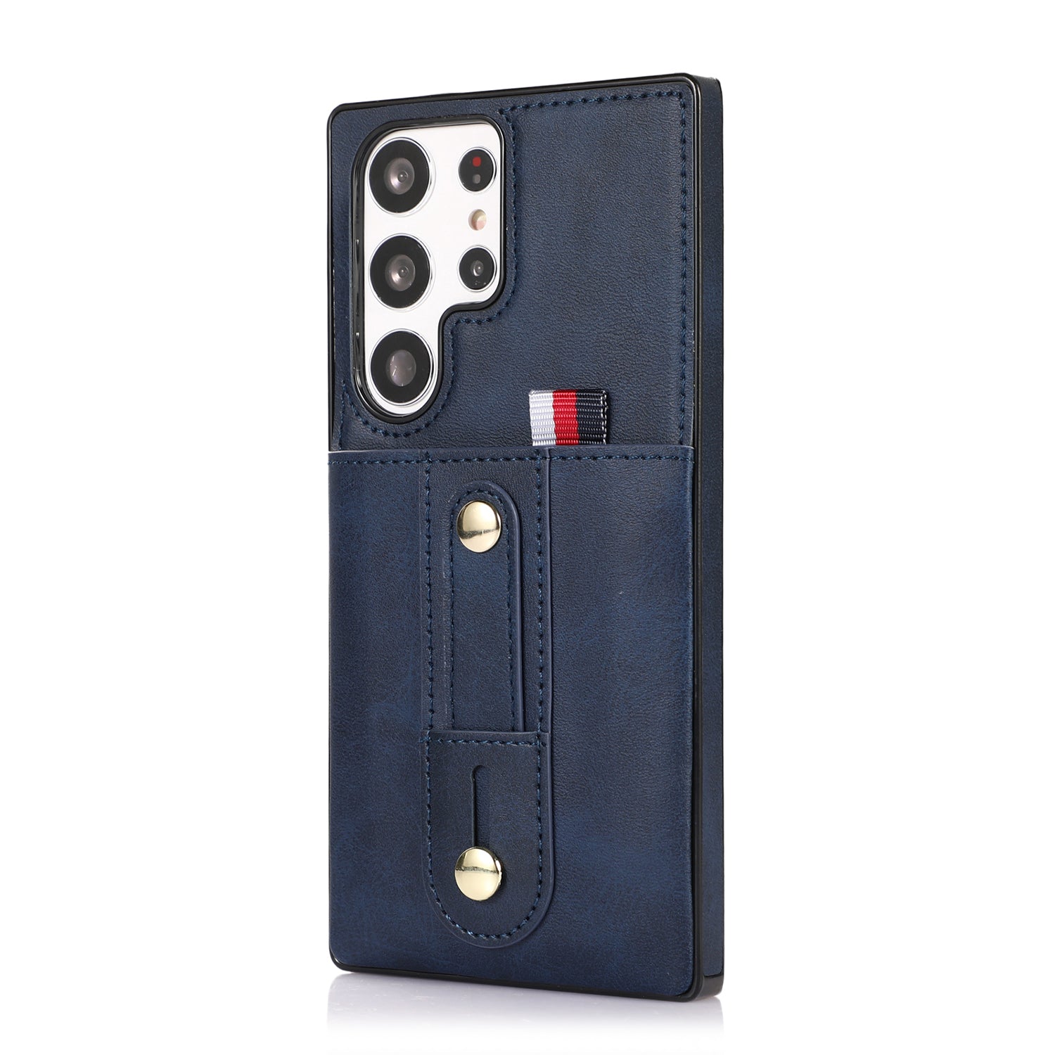 Samsung Galaxy S24 Ultra Shockproof，Anti-Fall Protective Case with Card Slots Ring Buckle Loop Strap Wallet Kickstand Cover