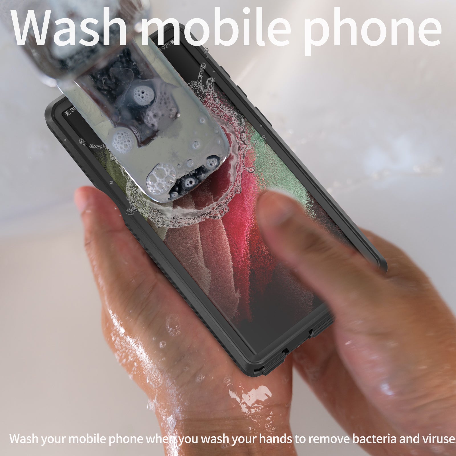 Samsung Galaxy S24 Ultra,360 Full Protective Waterproof Case With Built-in Screen Fingerprint Protector