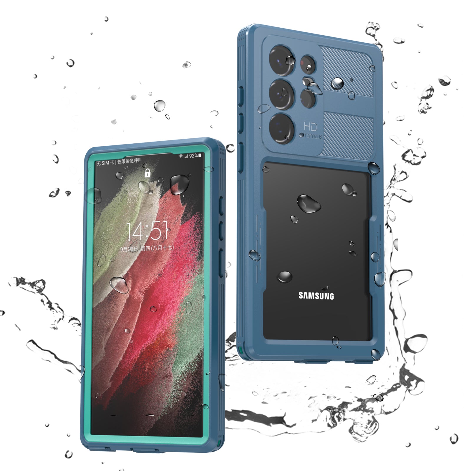 Samsung Galaxy S24 Ultra,360 Full Protective Waterproof Case With Built-in Screen Fingerprint Protector