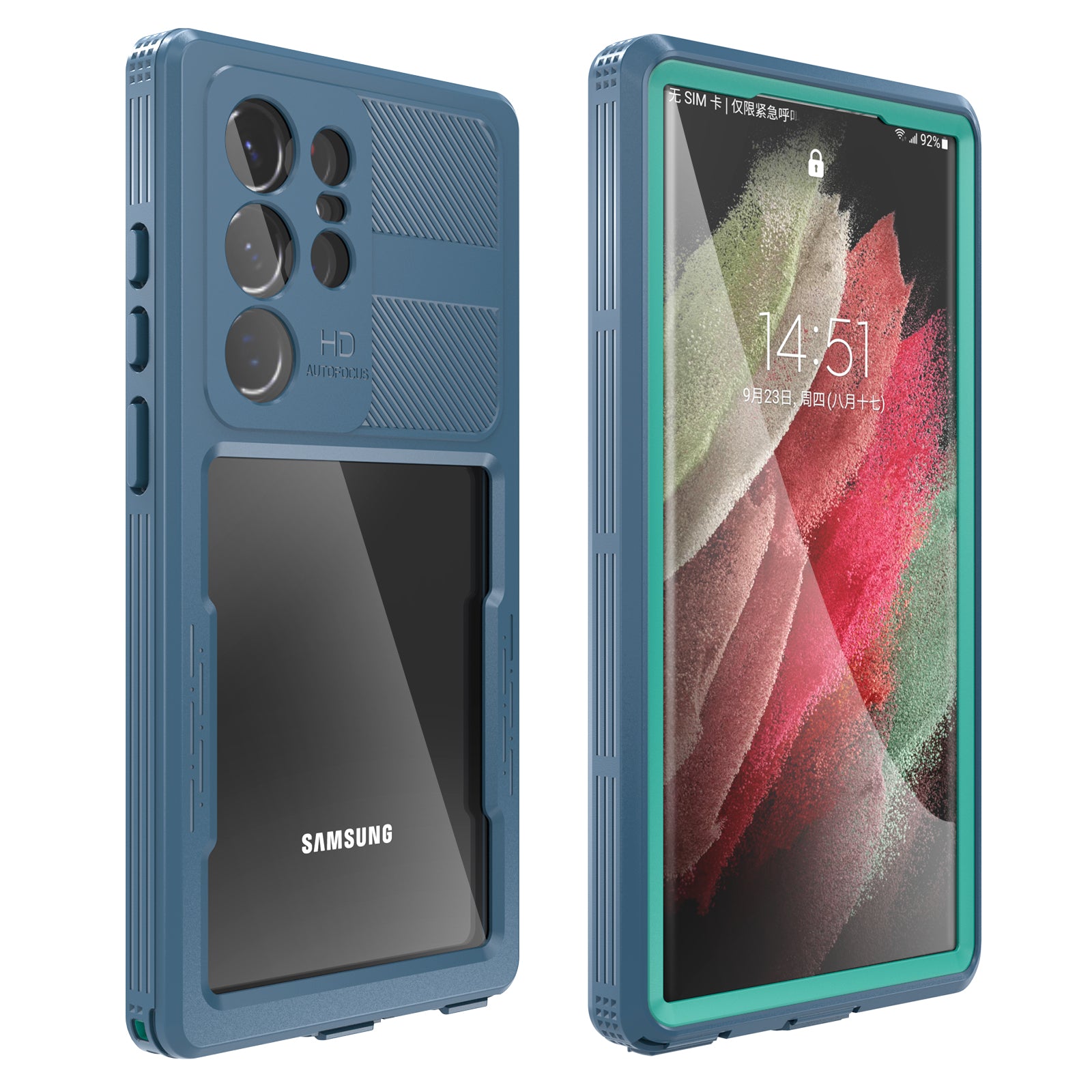 Samsung Galaxy S24 Ultra,360 Full Protective Waterproof Case With Built-in Screen Fingerprint Protector
