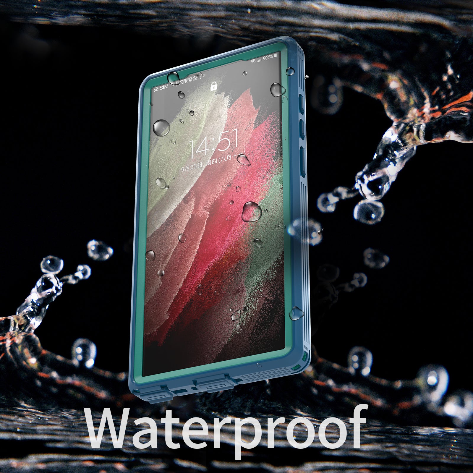 Samsung Galaxy S24 Ultra,360 Full Protective Waterproof Case With Built-in Screen Fingerprint Protector