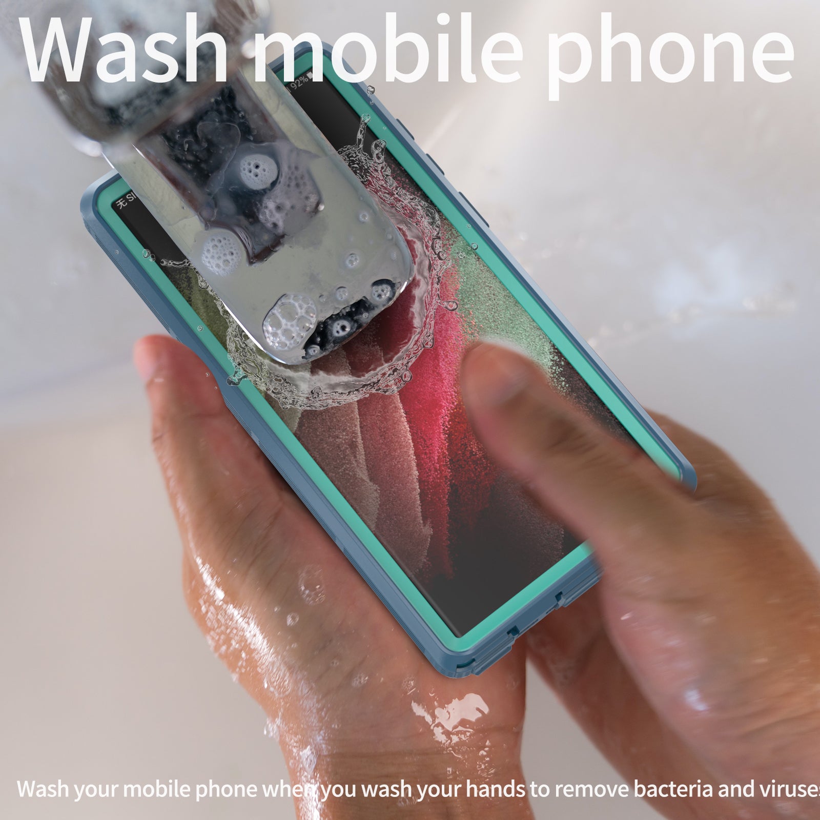 Samsung Galaxy S24 Ultra,360 Full Protective Waterproof Case With Built-in Screen Fingerprint Protector