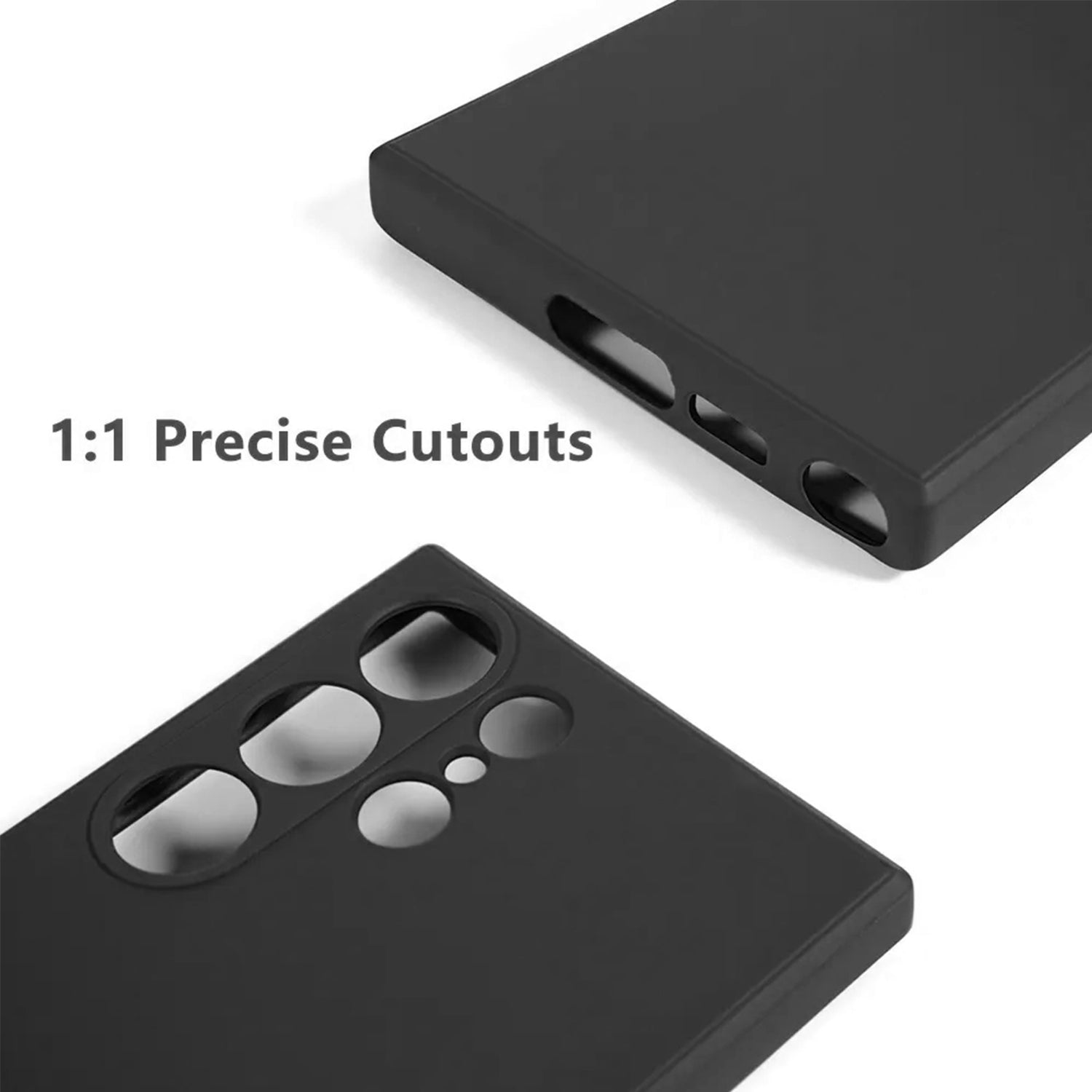 Samsung Galaxy S24 Ultra Soft Silicone Full Camera Protection&Anti-Scratch Microfiber