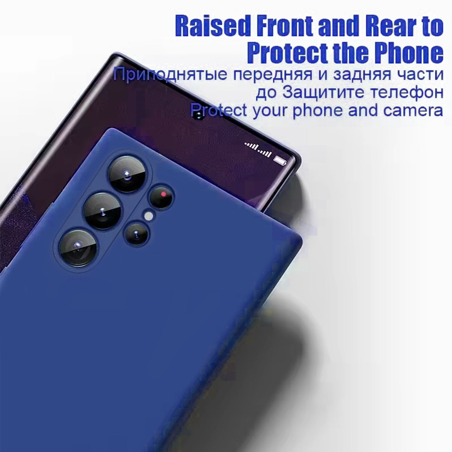 Samsung Galaxy S24 Ultra Soft Silicone Full Camera Protection&Anti-Scratch Microfiber