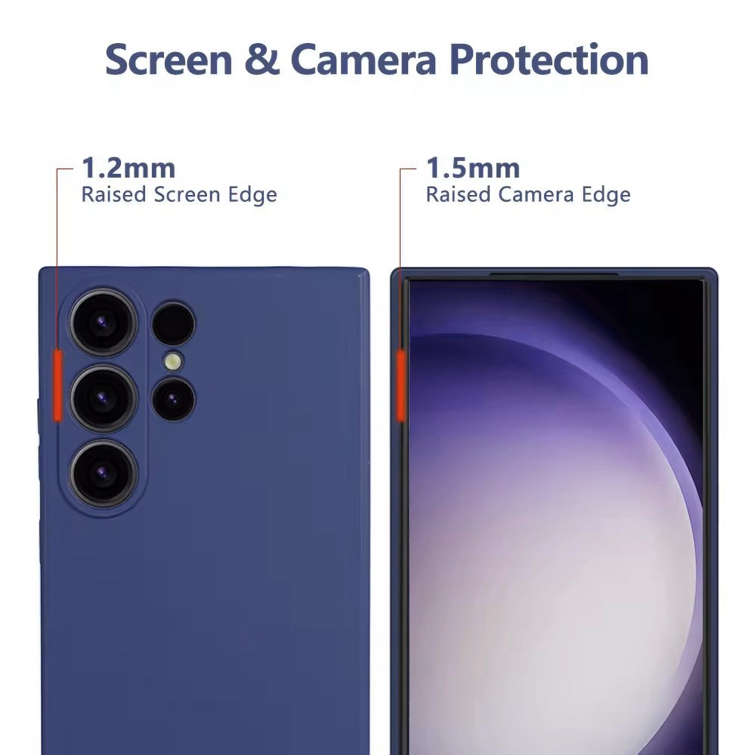 Samsung Galaxy S24 Ultra Soft Silicone Full Camera Protection&Anti-Scratch Microfiber