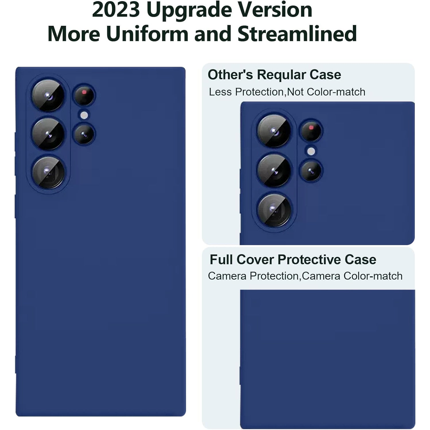 Samsung Galaxy S24 Ultra Soft Silicone Full Camera Protection&Anti-Scratch Microfiber