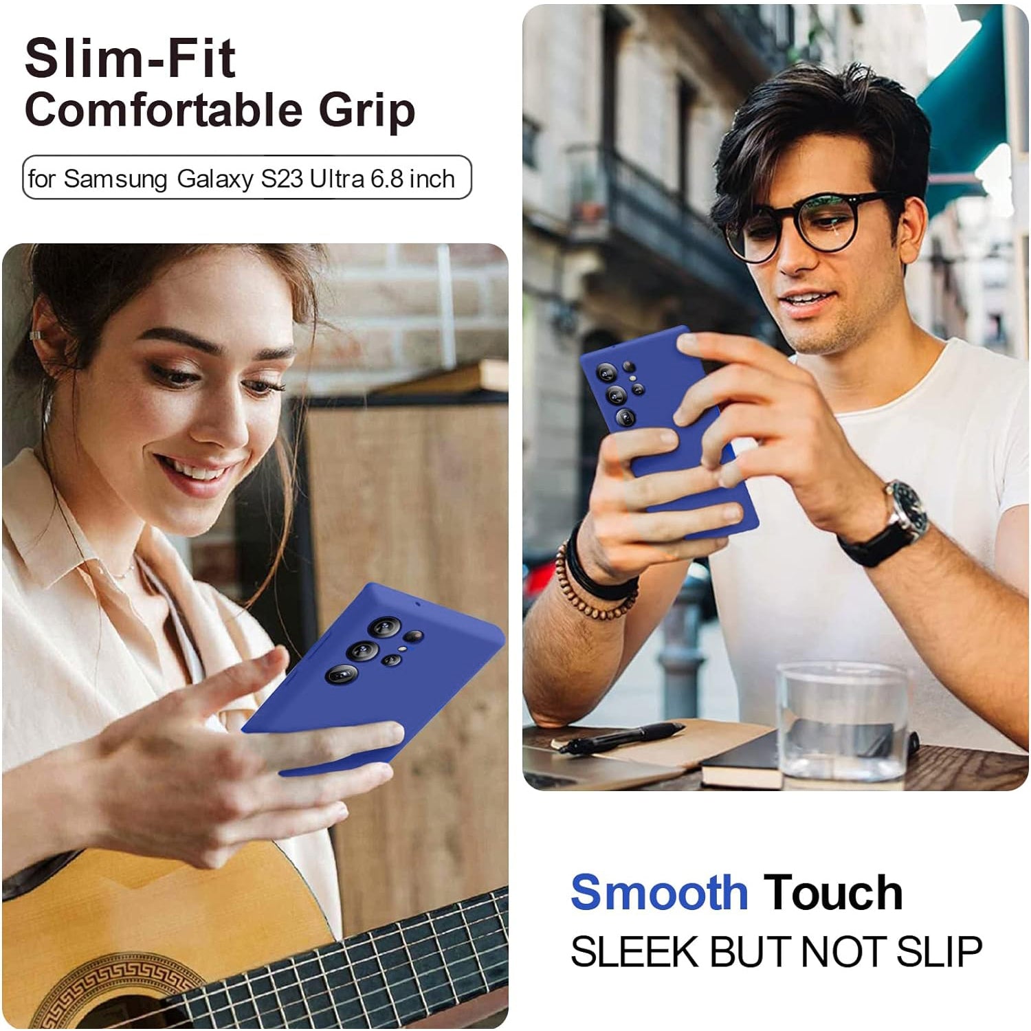 Samsung Galaxy S24 Ultra Soft Silicone Full Camera Protection&Anti-Scratch Microfiber